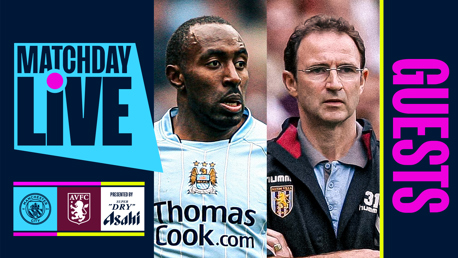 City v Aston Villa: O’Neill and Vassell our Matchday Live guests