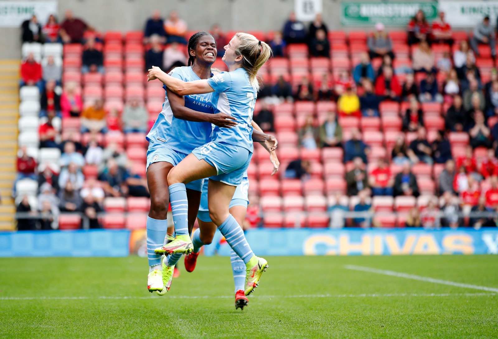 CELEBRATION TIME: After Khadija 'Bunny' Shaw's opener