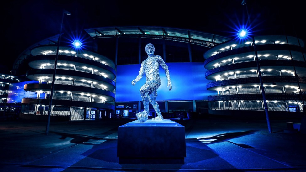 STATUES UNVEILED : Permanent reminders of the genius of David Silva and Vincent Kompany are unveiled in 2021, followed by that of Sergio Aguero, at the Etihad