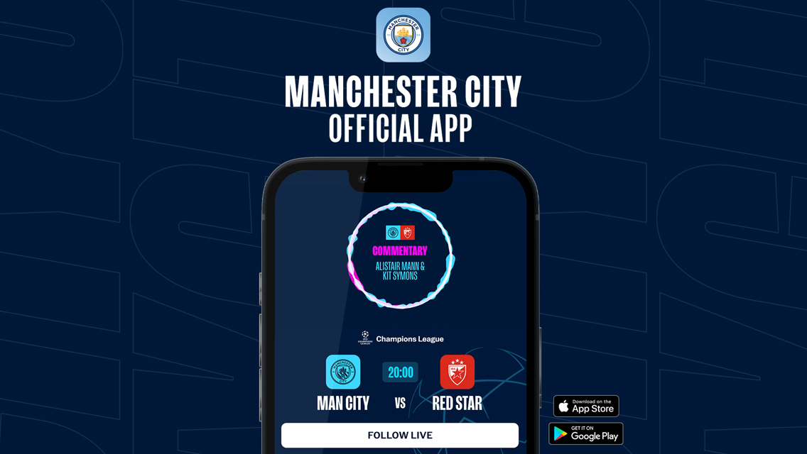 How to follow City v Red Star Belgrade on our official app