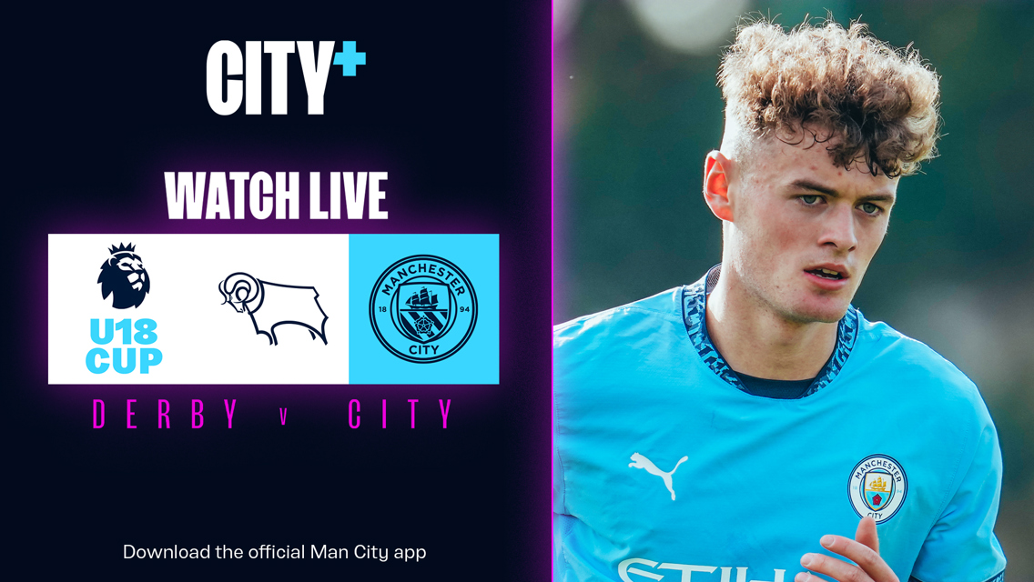 WATCH LIVE: Derby v City - Under-18 Premier League Cup 