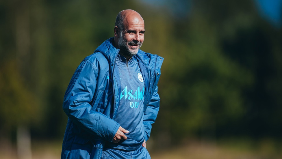 HAPPY PEP: The boss, enjoying the session