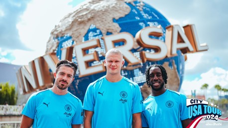 Haaland, Grealish and Wilson-Esbrand visit Universal Studios