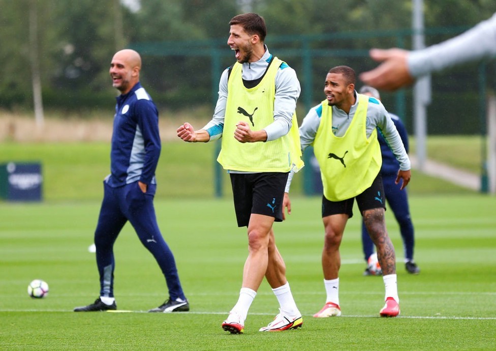 ALL SMILES: The Portuguese says he is learning all the time under the guidance of manager Pep Guardiola