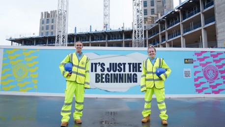 Hemp and Roord visit Etihad Stadium expansion site ahead of WSL fixtures