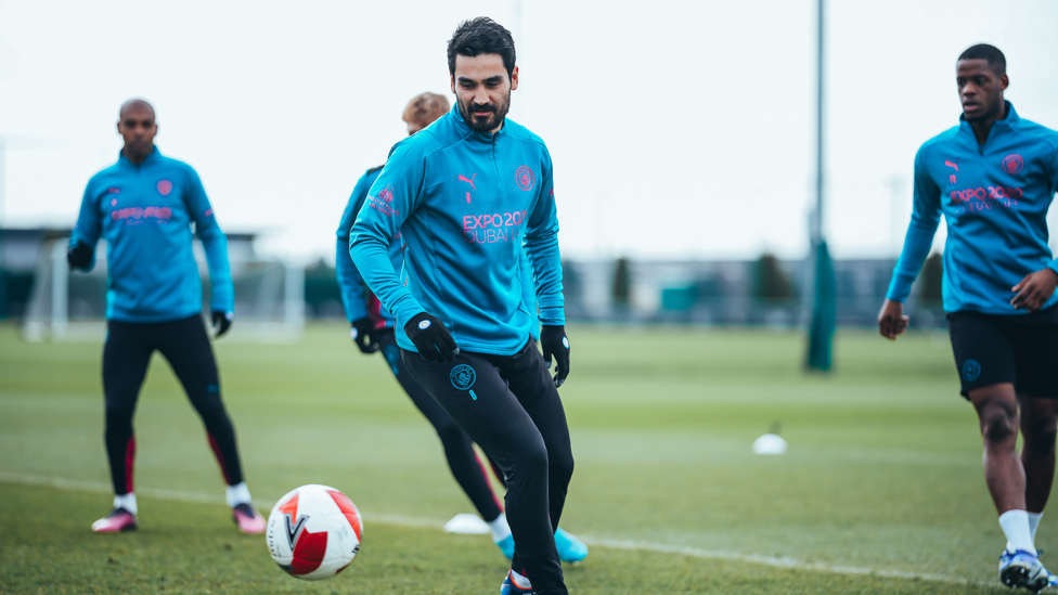 IN CONTROL : Ilkay Gundogan picks up the play