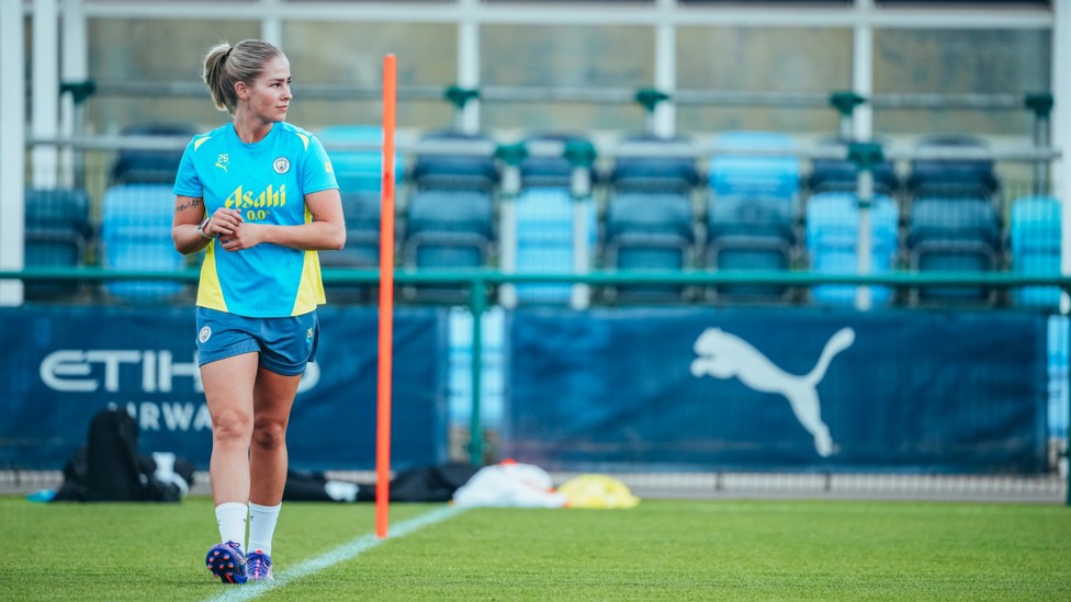 LOOKING ON  : Tara O'Hanlon out on the grass.