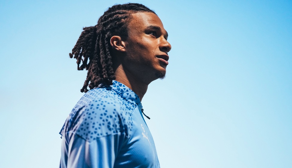 A classic shot of Nathan Ake - before the Manchester sun went down...