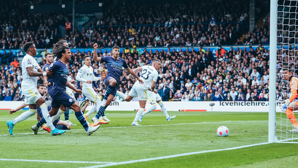 BREAKTHROUGH : Rodrigo's glancing header gives us the lead!