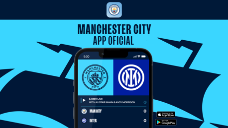 Como acompanhar City x Inter em nosso app oficial