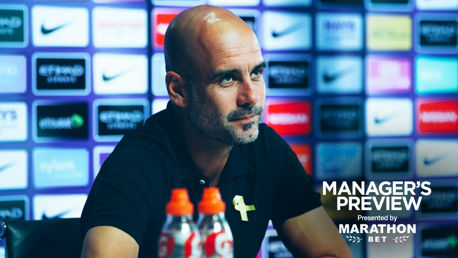 PREVIEW: Pep speaks to the media ahead of City's home game against Huddersfield.