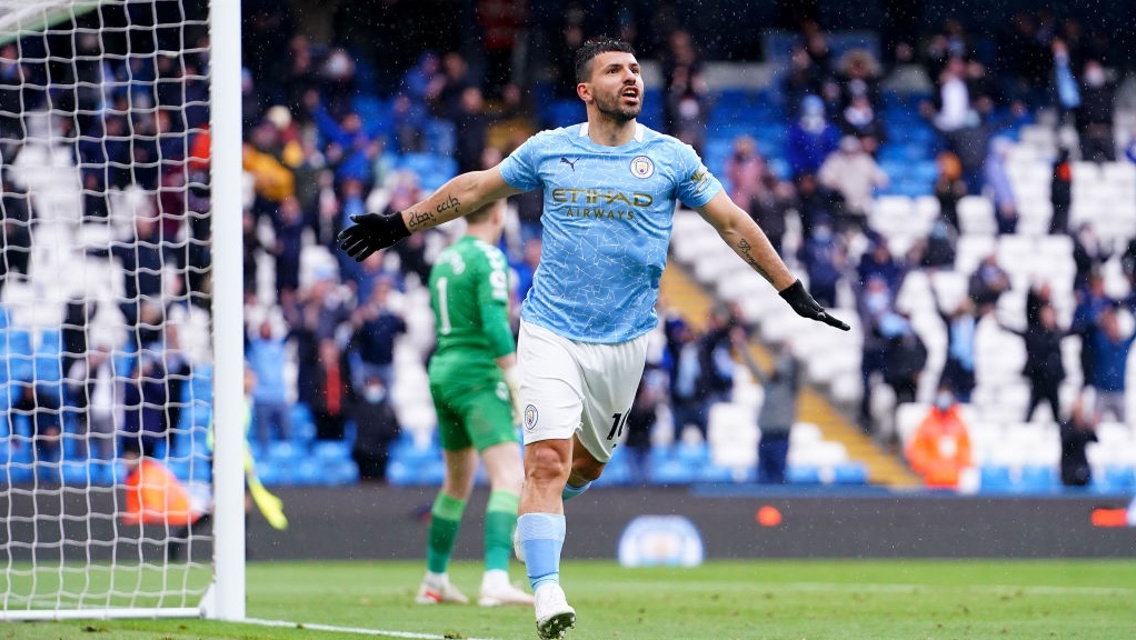 260: Aguero celebrates his 260th goal for the club!