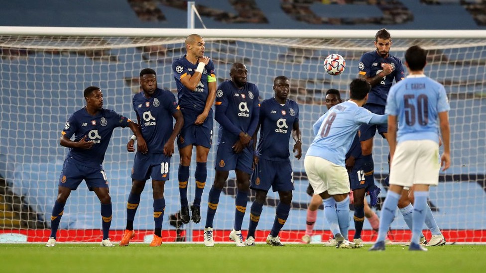 BREAKTHROUGH: Ilkay Gundogan curls in a delightful free kick