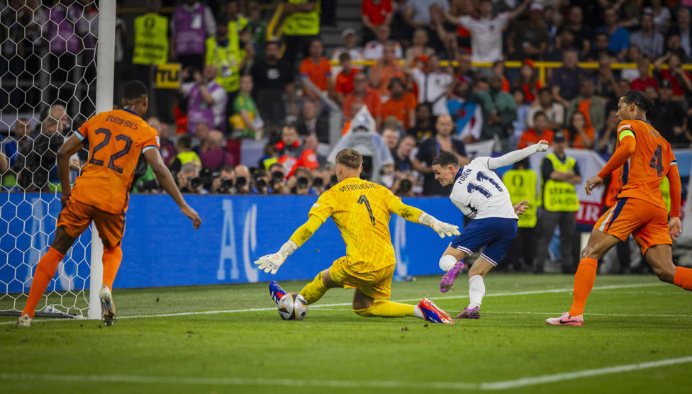 PHENOMENAL PHIL : Foden flaunted his effortless footwork during England's semi-final triumph against the Dutch.