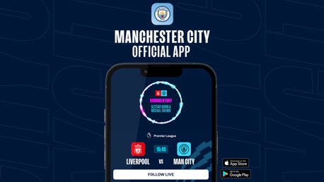 How to follow Liverpool v City on our official app