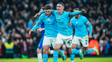 DEADLY DUO: Foden celebrates with Alvarez.