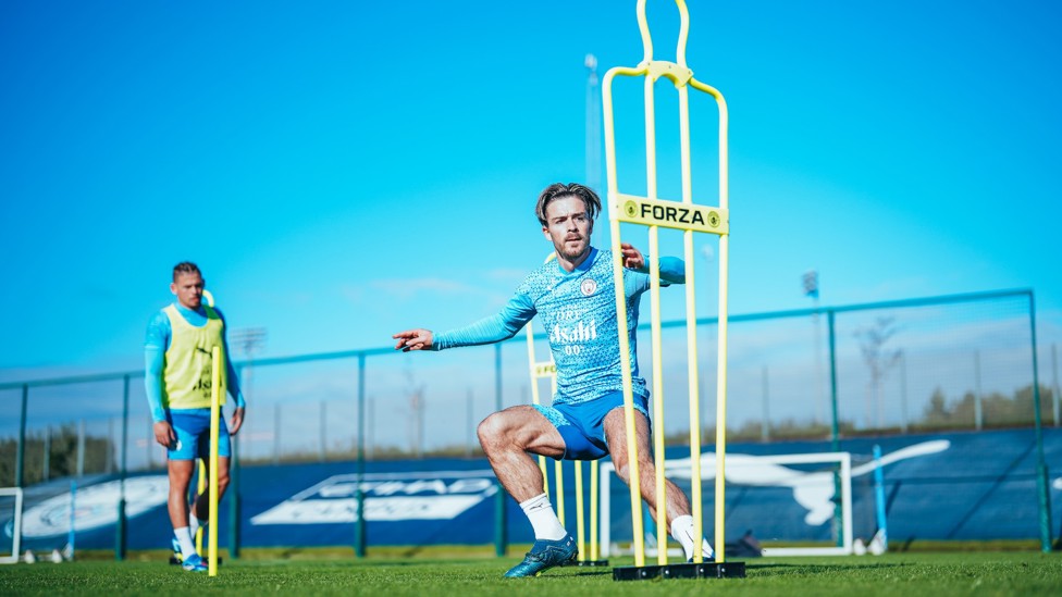 SWEET AND LOW : Jack Grealish in training