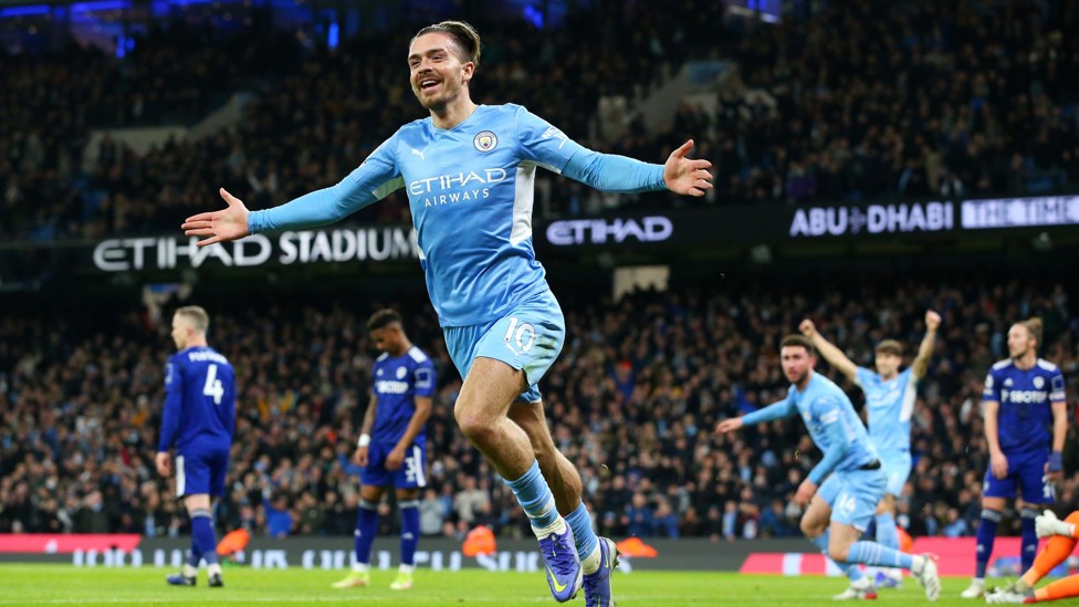 JOY FOR JACK : A second Premier League goal for Jack and well deserved! 