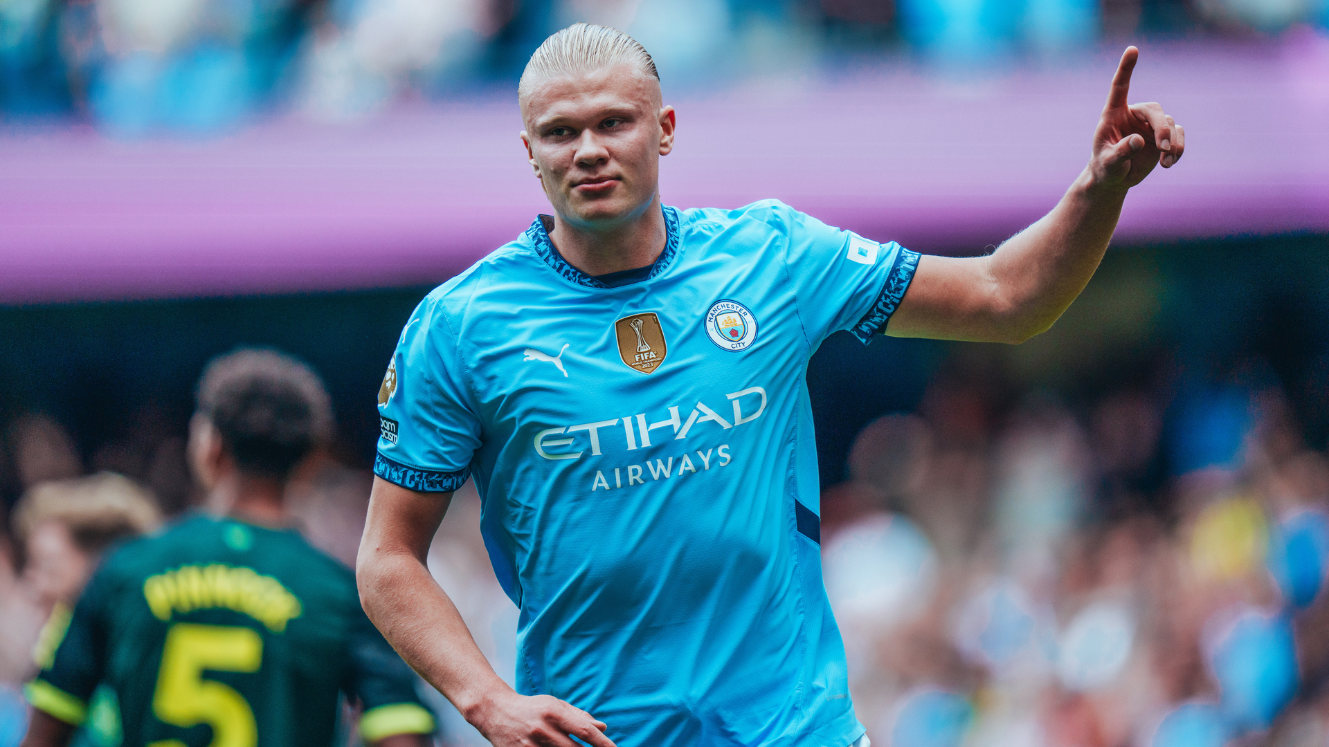 LEVEL BEST: Erling Haaland celebrates after his first goal.