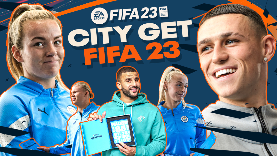 City stars receive their FIFA 23 ratings and a copy of the worlds game!