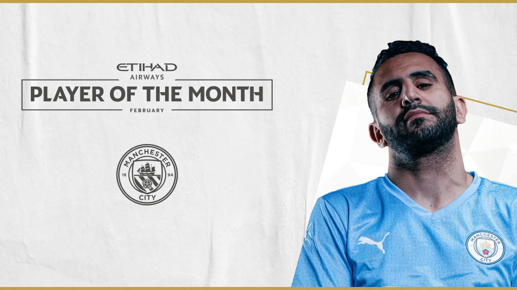  Mahrez wins Etihad Player of the Month award