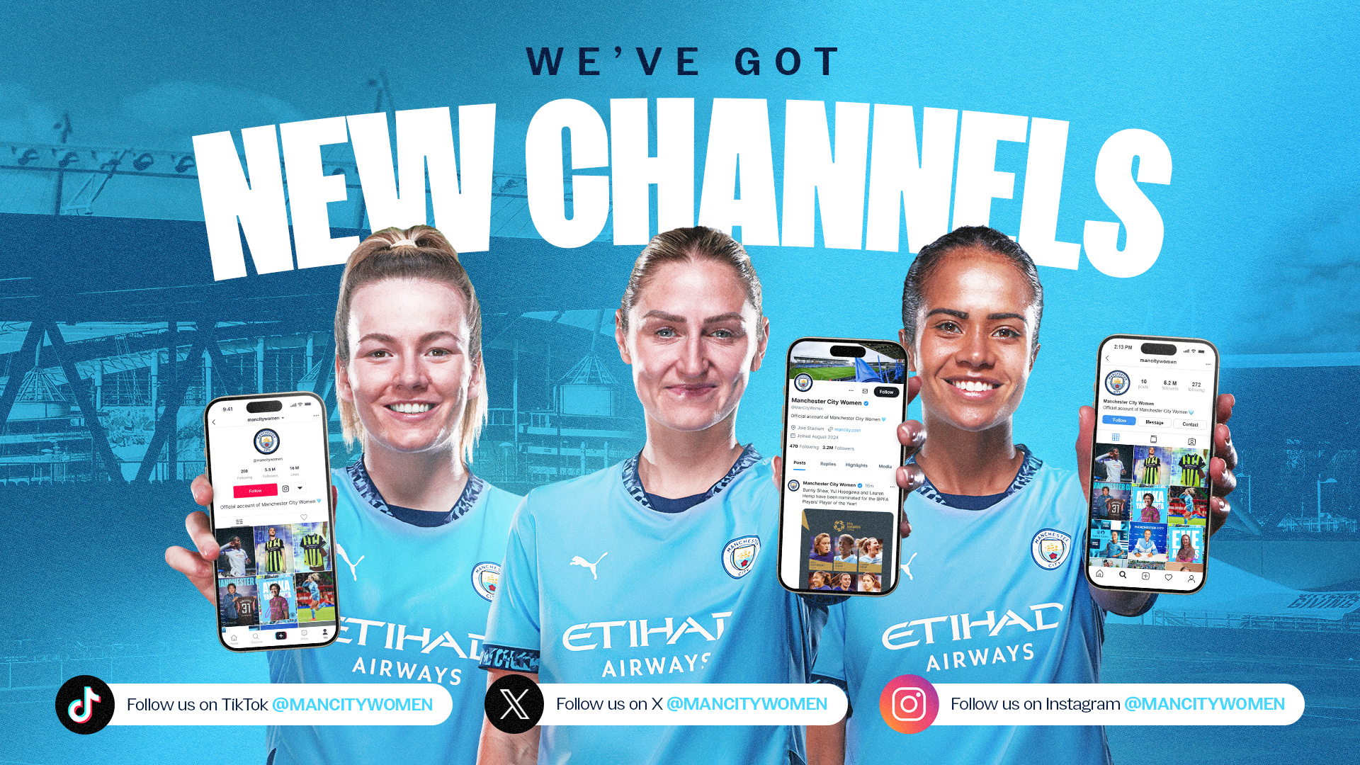 Two new social media channels launched for Manchester City Women