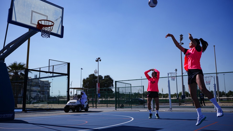 SHE SHOOTS... : ... she scores? Leila Ouahabi also tries her hand at some basketball. 