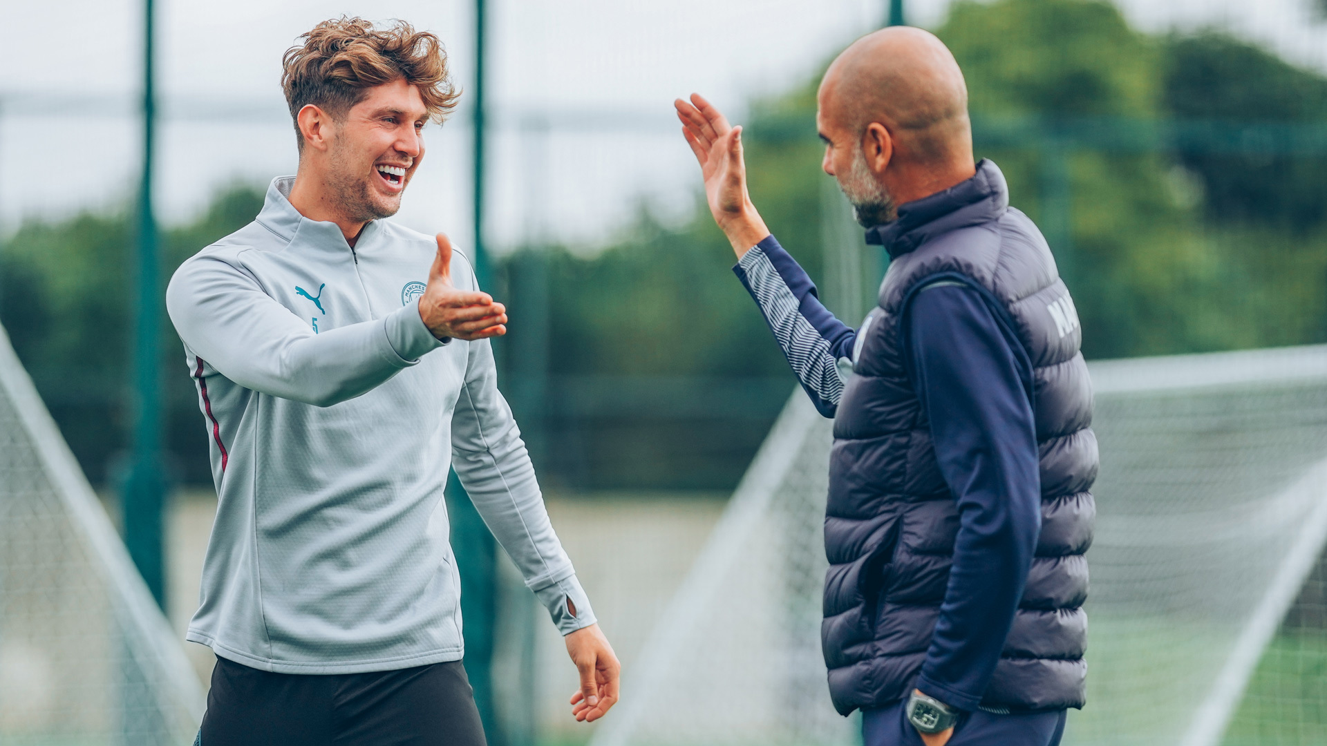  All smiles at Thursday's training