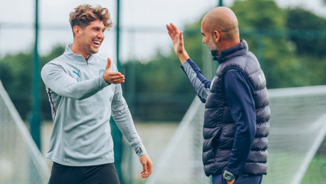 All smiles at Thursday's training