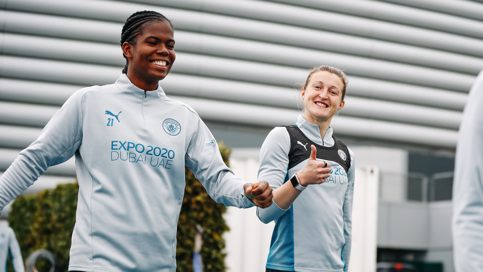 HAPPY BUNNY : Khadija Shaw scored her first City goal against Everton!