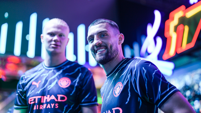 Man City unveil their new Tokyo-inspired third kit with Erling