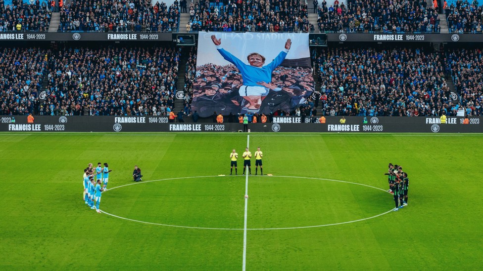 FRANCIS LEE : A minute of applause from everyone at the Etihad Stadium for a City legend.