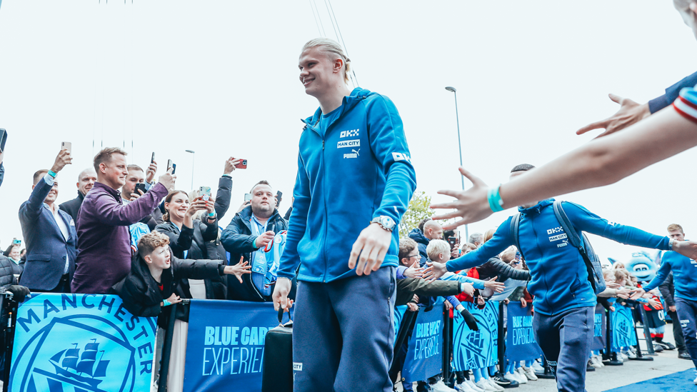 HAPPY HAALAND : All smiles for Erling as he's named back in the matchday squad.