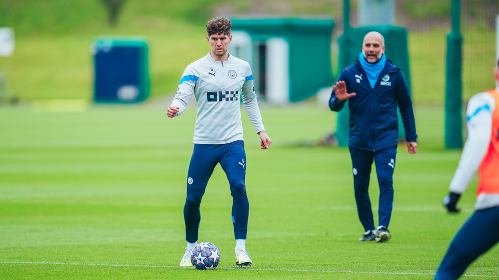 TIGHT CONTROL : John Stones in possession