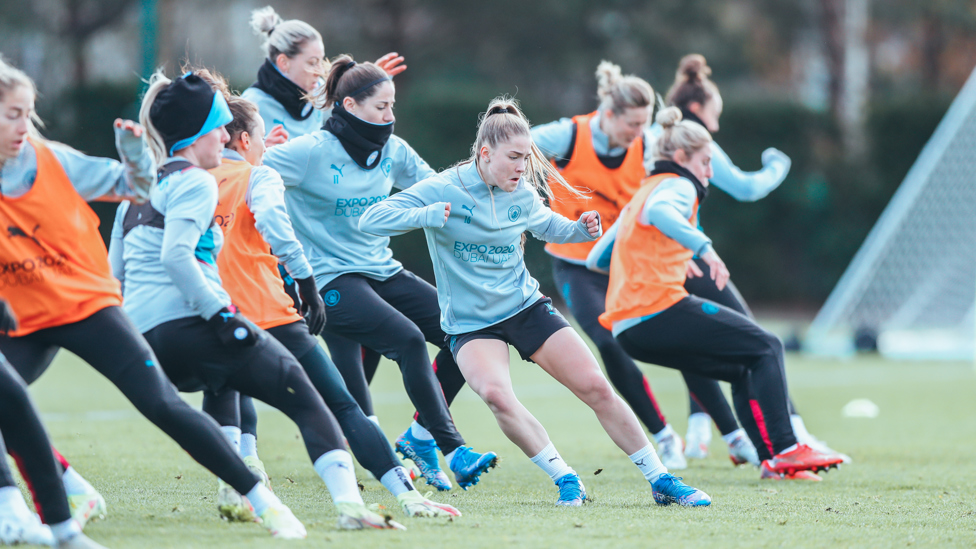 HARD WORK : The players get put through their paces at the CFA.