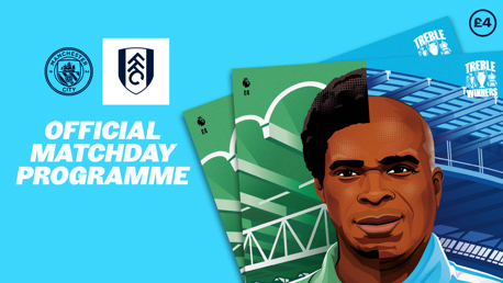 City v Fulham: Alex Williams celebrated on matchday programme cover