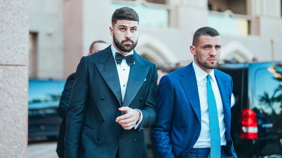 CLASSY CROATIANS : Josko Gvardiol and Mateo Kovacic head into the awards ceremony