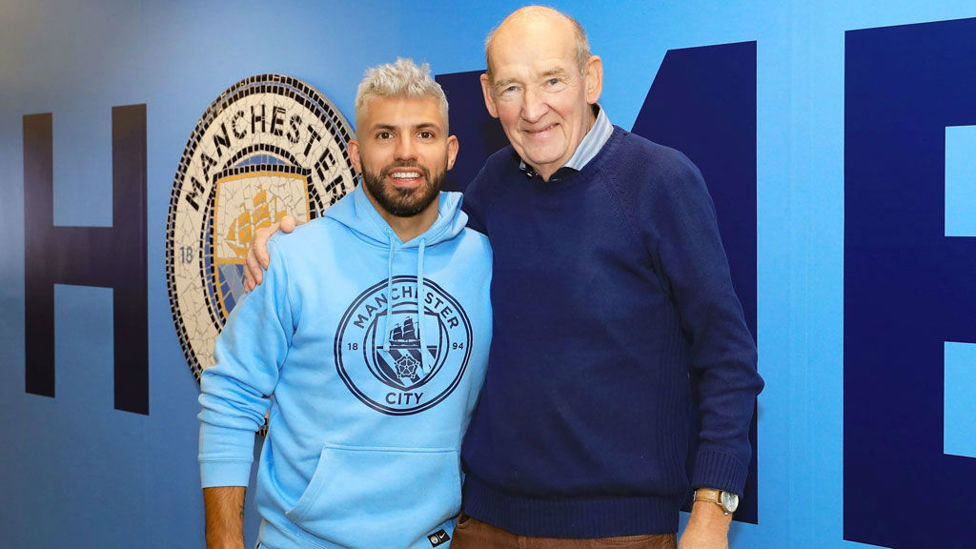 BLUES BROTHERS : Sergio Aguero was always delighted to share some time with Bernard