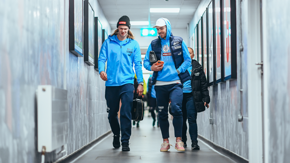 DEADLY DUO : Haaland and Grealish arrive.