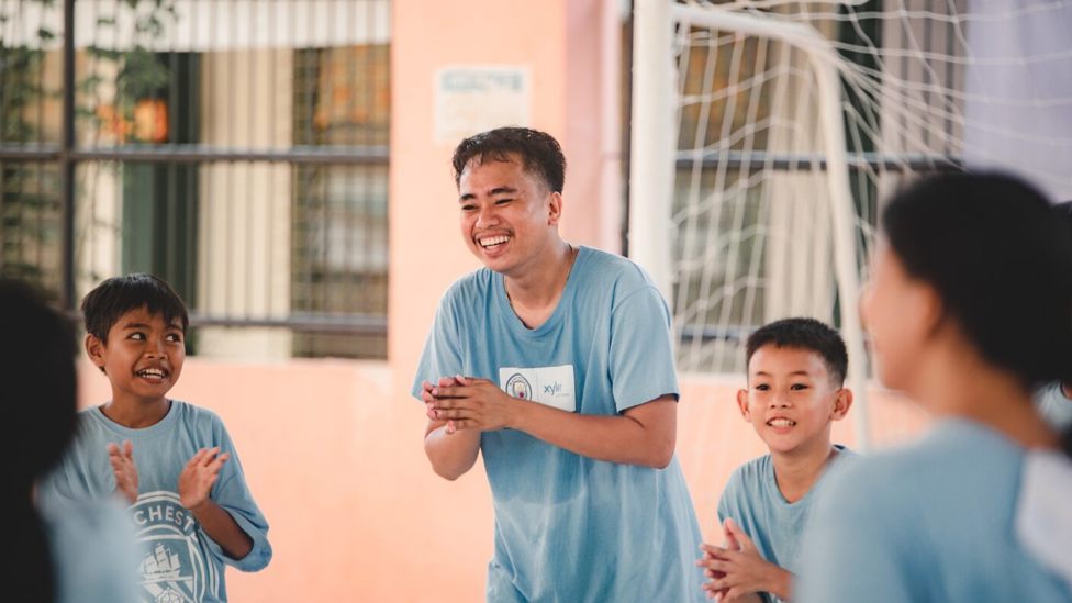 YOUNG LEADERS: The inspiring community football coaches are upskilled in delivering water education through football .