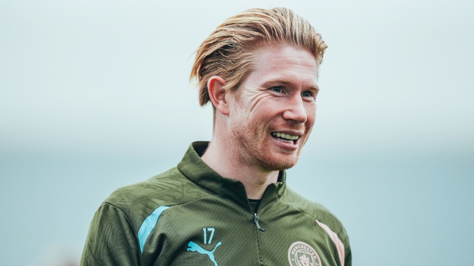 MIDDLE MARCH: Kevin De Bruyne gears up for the next task in hand.