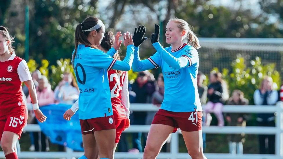 VYING FOR THE VIXENS Blakstad extends her good form in the FA Cup with a brace in an emphatic 8-1 win over Bristol City. 