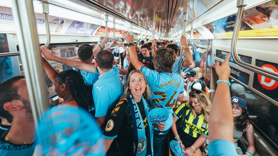 ON THE MOVE : City fans arriving late via the underground