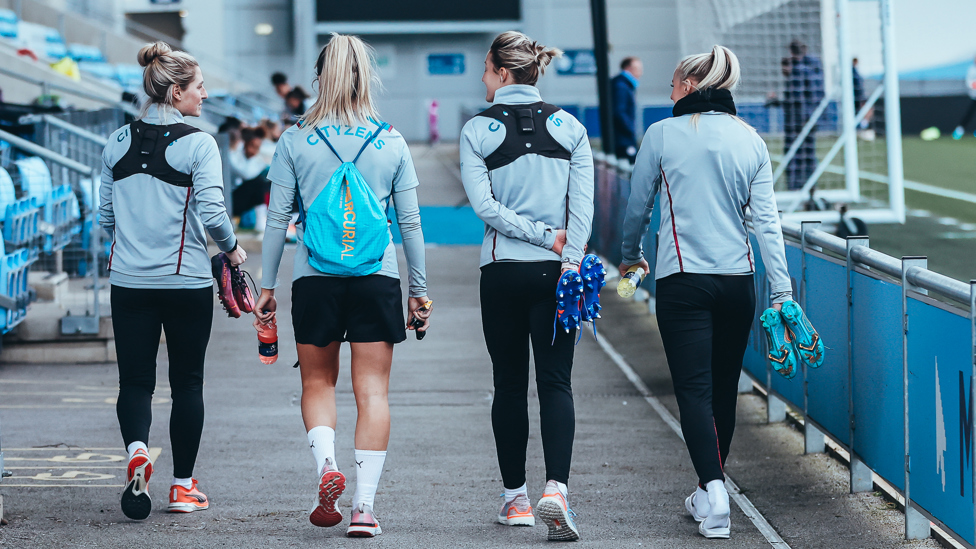 FANTASTIC FOUR : The players make their way to training