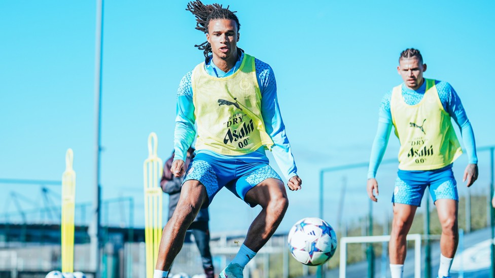 EYES ON THE PRIZE : Nathan Ake is focused on the ball