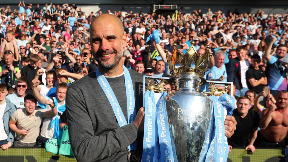 FINAL DAY DRAMA : City’s 4-1 victory on the final day away to Brighton ensured Pep Guardiola’s men became the first side to retain the Premier League title in a decade.