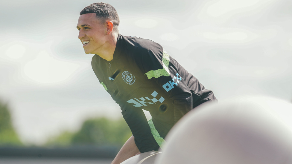 FANTASTIC MR FODEN : Phil Foden cracks a smile