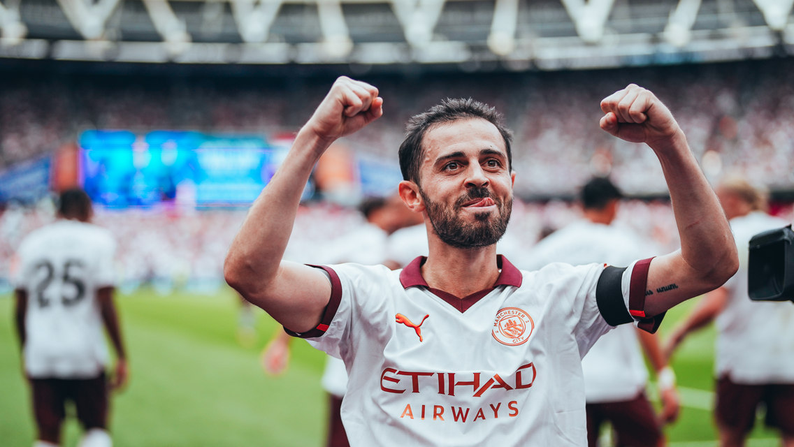 FIST PUMP: Bernardo celebrates.