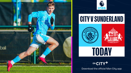 City v Sunderland: Watch our Premier League Under-18 clash live on CITY+ today