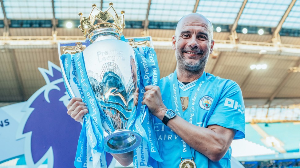 FOUR-IN-A-ROW : City become the first men’s team to win four straight English top-flight titles. 